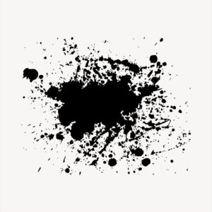 Ink splatter clipart, abstract frame